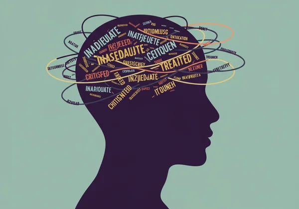 Person overwhelmed by worry and negative self-talk