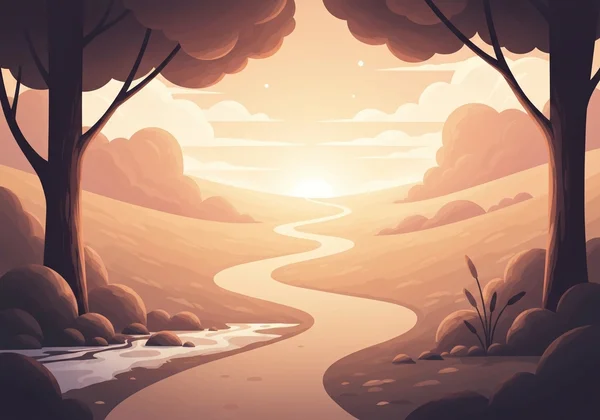 Metaphor for a healing journey, path towards self-acceptance