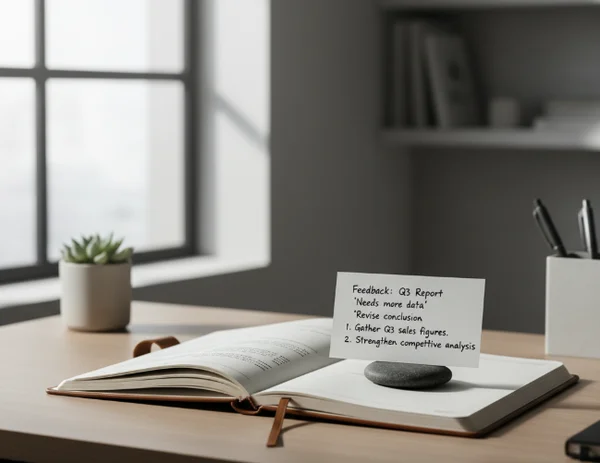 Quiet reflection after feedback