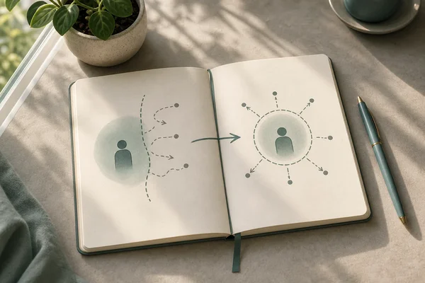 Calm word meaning notebook